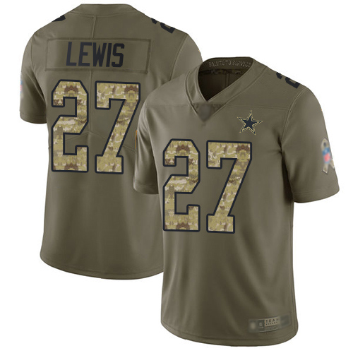 Men Dallas Cowboys Limited Olive Camo Jourdan Lewis #27 2017 Salute to Service NFL Jersey